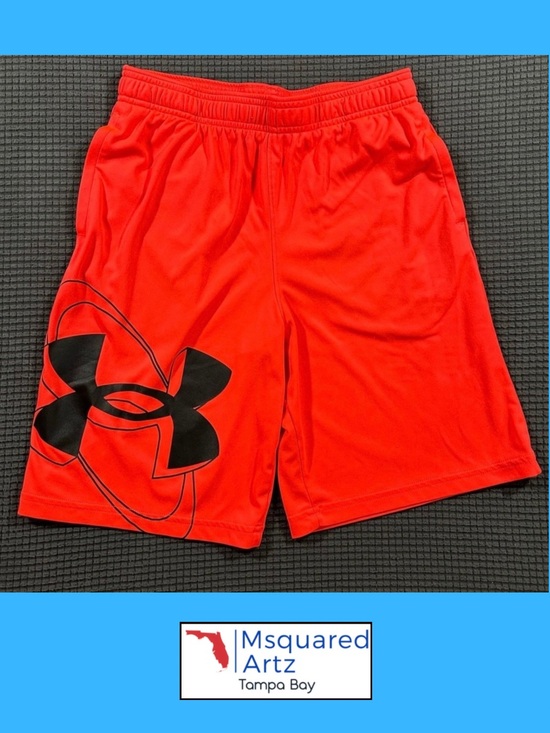 Under Armour Other - Under Armour Youth YLG Salmon Athletic Shorts Loose Fit Basketball Training Gym